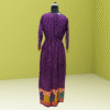 Royal Purple Ethnic Printed Long Gown by Neel Collection