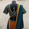 Mustard & Teal Cotton Chaniya Choli Set with Mirror Work by Neel Collection