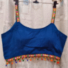 Mirror Strap Reeyon Blouse with Dangling Beads by Neel Collection