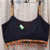 Mirror Strap Reeyon Blouse with Dangling Beads by Neel Collection
