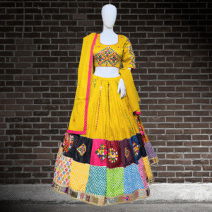 Vibrant Multi-Colour Navratri Chaniya Choli Collection - Yellow & Pink by Neel Collection
