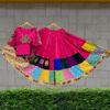 Vibrant Multi-Colour Navratri Chaniya Choli Collection - Yellow & Pink by Neel Collection
