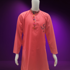 Men’s Coral Pink Traditional Kurta by Neel Collection