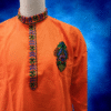 Men’s Festive Orange Kurta – Peacock Grace Edition by Neel Collection