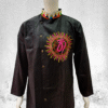 Men's Black Kurta – OM Embroidery Edition by Neel Collection