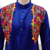 Navy Blue Kurta with Gujarati Mirror Embroidery – Festive Edition by Neel Collection