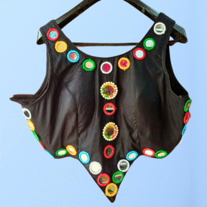 Tribal Mirror Work Black Blouse by Neel Collection